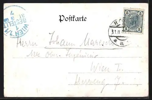 AK Horn, Teilansicht mit Strassenpartie