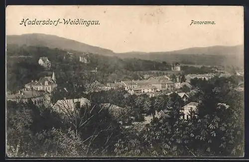 AK Wien, Hadersdorf-Weidlingau, Panoramablick über die Ortschatft