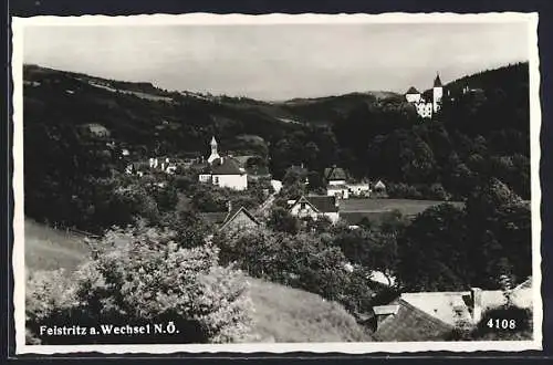 AK Feistritz a. Wechsel, Teilansicht mit Bäumen