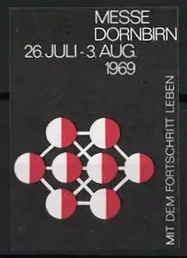 Reklamemarke Dornbirn, Messe 1969, Fortschrittssymbol