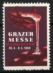 Reklamemarke Graz, Grazer Messe 1960, Stahl-Giesserei