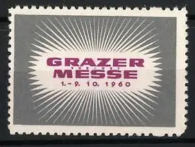 Reklamemarke Graz, Grazer Messe 1960, Strahlenmotiv