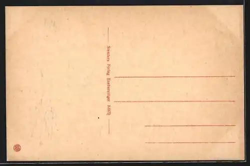 AK Christiansfeld, Landstrasse mit Passanten