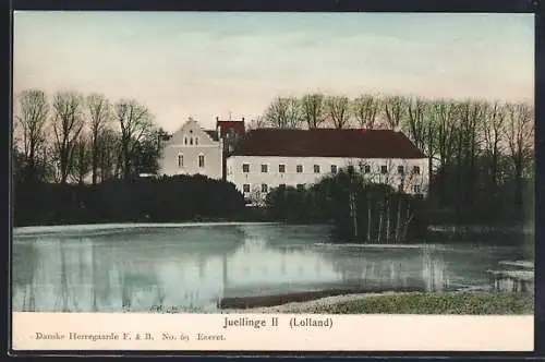 AK Juellinge /Lolland, Schloss und Teich