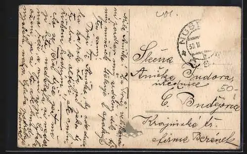 AK Hochzeitspaar vor dem Standesamt