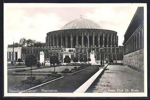 AK Düsseldorf, GeSoLei-Ausstellung und Planetarium