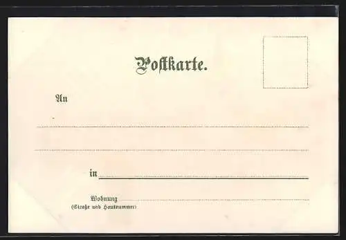 Künstler-Lithographie Otto Strützel: Lindau, Blick zum Ort, Dampfer