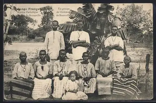 AK Brazzaville, Mission Catholique, Un groupe de Chretiens