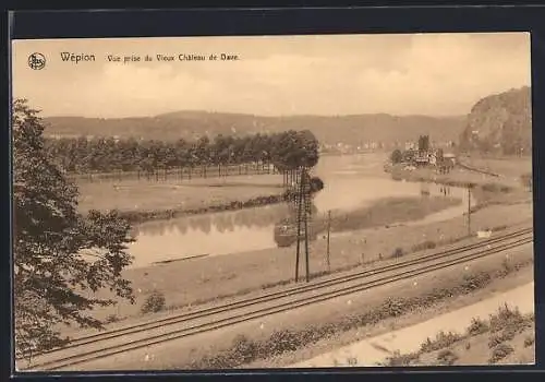 AK Wépion, Vue prise du Vieux Château de Dave