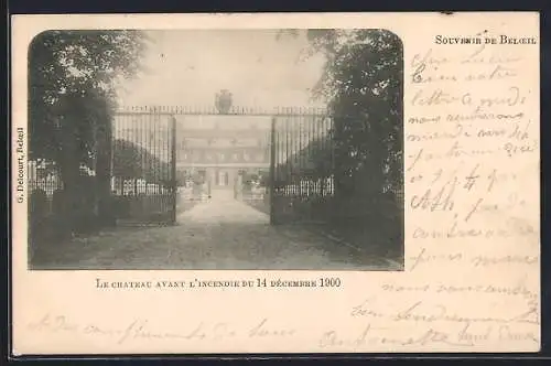 AK Beloeil, Le Château avant l`Incendie du Décembre 1900