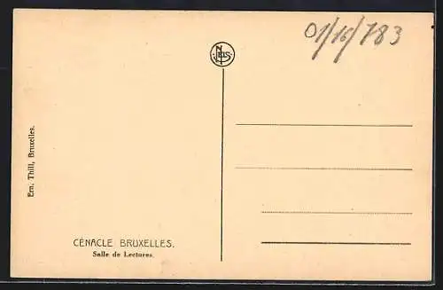 AK Bruxelles, Cénacle, Salle de Lectures