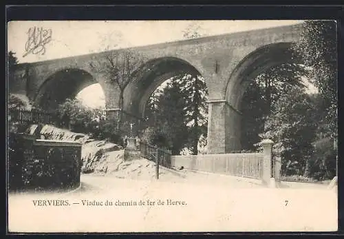 AK Verviers, Viaduc du chemin de fer de Herve