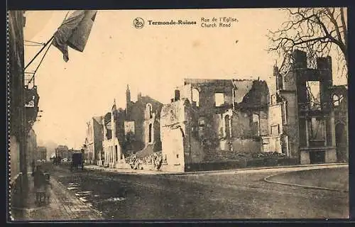 AK Termonde, Ruines, Rue de l`Eglise