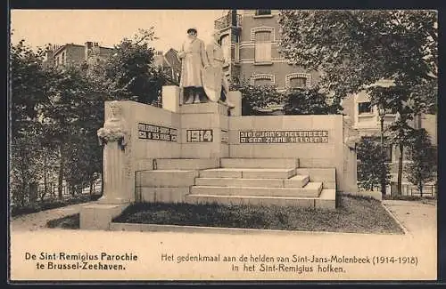 AK Brussel-Zeehaven, De Sint-Remigius Parochie, Het gedenkmaal aan de helden van Sint-Jans-Molenbeek