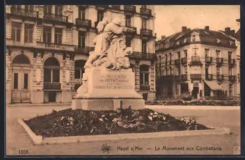 AK Heyst-s-Mer, Le Monument aux Combattants