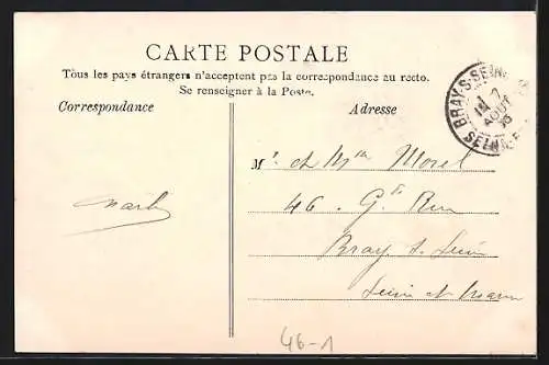 AK Lille, La Rue Faidherbe, Strassenbahn