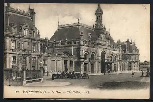 AK Valenciennes, La Gare, Partie am Bahnhof