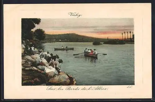 AK Vichy, Sur les Bords de l`Allier, Waschfrauen am Fluss