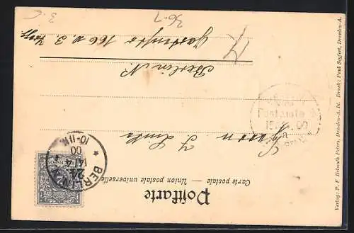 AK Christusmonogramm und die Kontinente der Welt, Auf dass sie Alle eins seien, gleich wie wir eins sind.