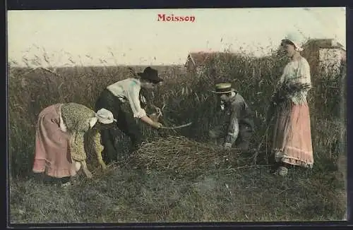 AK Bauern bei der Ernte