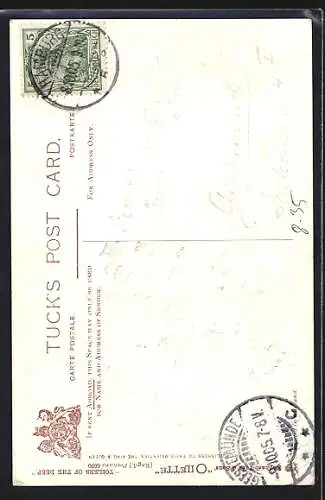 AK Alte Frau mit Haube und Strickzeug