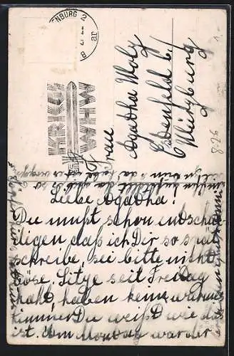 AK Der Bäckersgehilfe bringt Süssgebäck