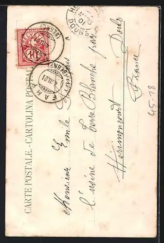 AK Junge Frau im weissen Kleid im Ruderboot