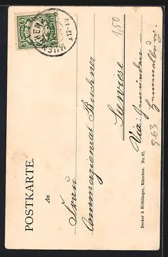 AK München, Löwenbräu-Keller, Aussenansicht mit Gästen