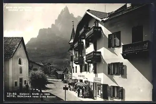 AK Siusi, Hotel Genziana verso cima Santner, Dolomiti