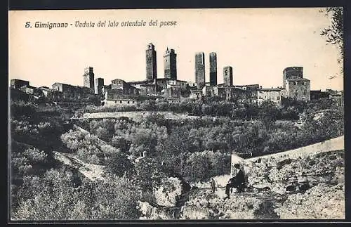 AK S. Gimignano, Veduta del lato orientale del paese