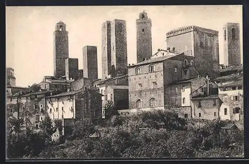 AK San Gimignano, Panorama delle Torri viste dal Conservatorio di S. Chiara