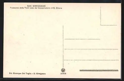 AK San Gimignano, Panorama delle Torri viste dal Conservatorio di S. Chiara