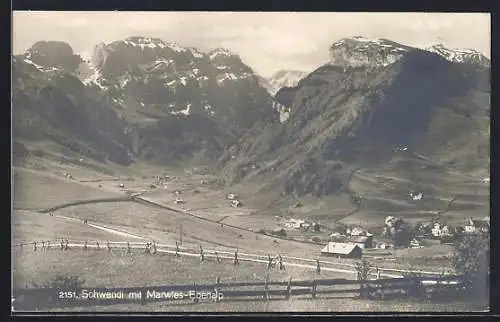 AK Marwies-Ebenalp, Panorama mit Schwendi