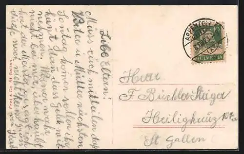 AK Brülisau, Wegpartie mit Alpsiegel