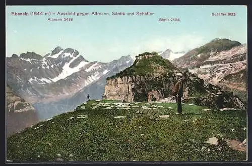 AK Ebenalp, Aussicht gegen Altmann, Säntis und Schäfler