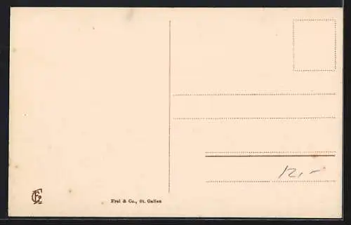 AK Appenzell, Teilansicht mit Bergen