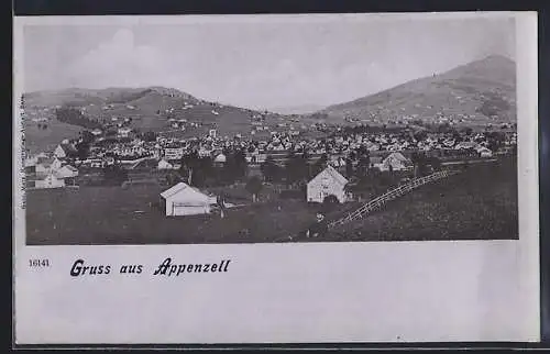 AK Appenzell, Teilansicht mit Mann