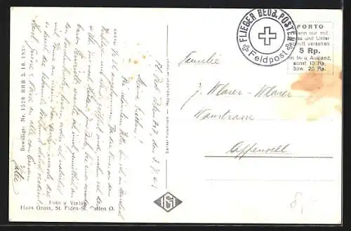 AK Grub /App., Teilansicht und St. Gallen mit Fünfländerblick