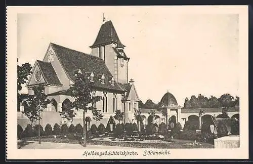 AK Korneuburg, Heldengedächtniskirche, Südansicht