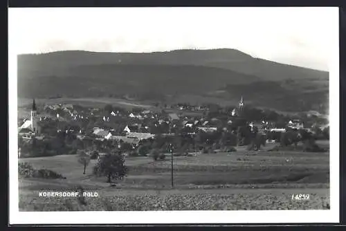 AK Kobersdorf /Bgld, Teilansicht mit Kirche