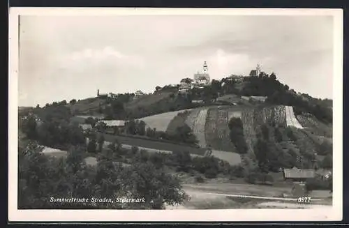 AK Straden /Steiermark, Panorama mit Kirche