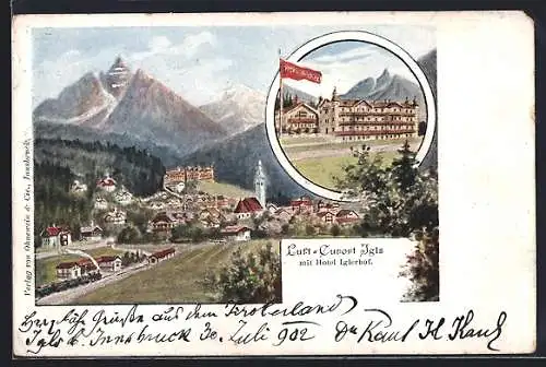 AK Igls, Hotel Iglerhof, Totalansicht