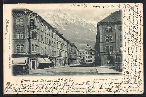 AK Innsbruck, Karlstrasse und Museum