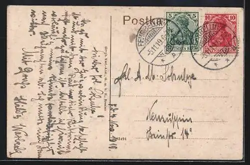 AK Fehrbellin, Kaiserl. Postamt
