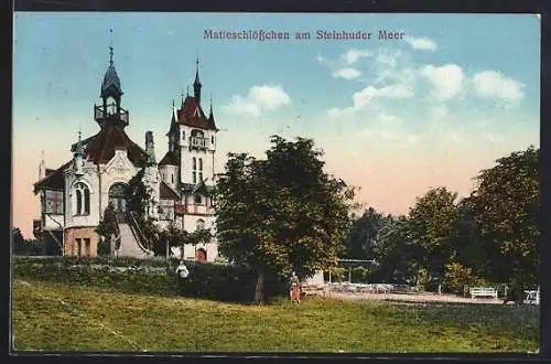 AK Steinhude, Cafe Matteschlösschen am Steinhuder Meer