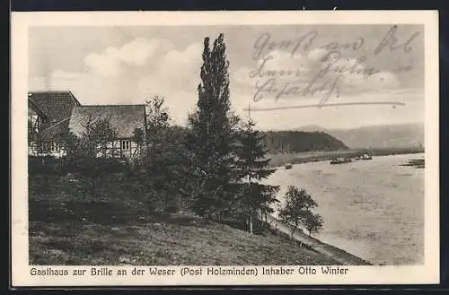 AK Holzminden, Gasthaus zur Brille an der Weser