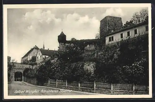 AK Wimpfen, Strasse am unteren Stadttor