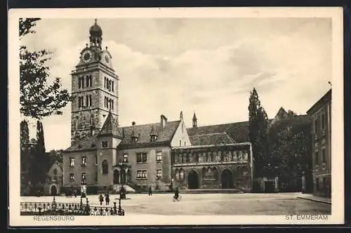 AK Regensburg, Partie an der St. Emmeramskirche