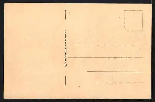 AK Rastatt, Schlossstrasse mit Reiter