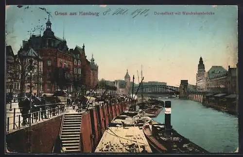 AK Hamburg, Dovenfleet mit Wandrahmsbrücke